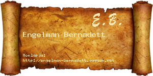 Engelman Bernadett névjegykártya